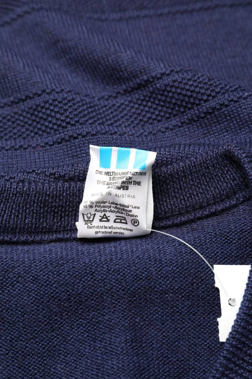 Carou Adidas Pullunder Aus Woll-Mix Mit Logo-Stickerei