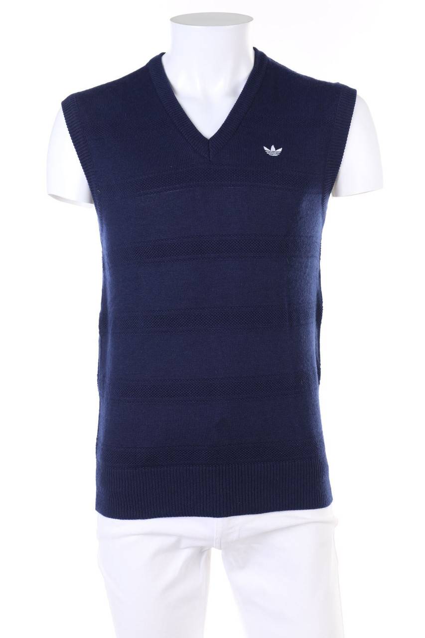 Carou adidas Pullunder aus Woll-Mix mit Logo-Stickerei