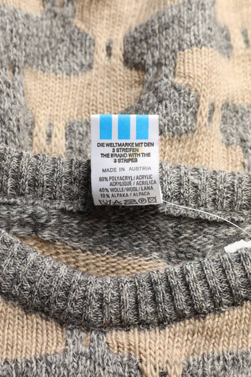 Carou Adidas Strick-Pullover Aus Woll-Mix Mit Alpaka