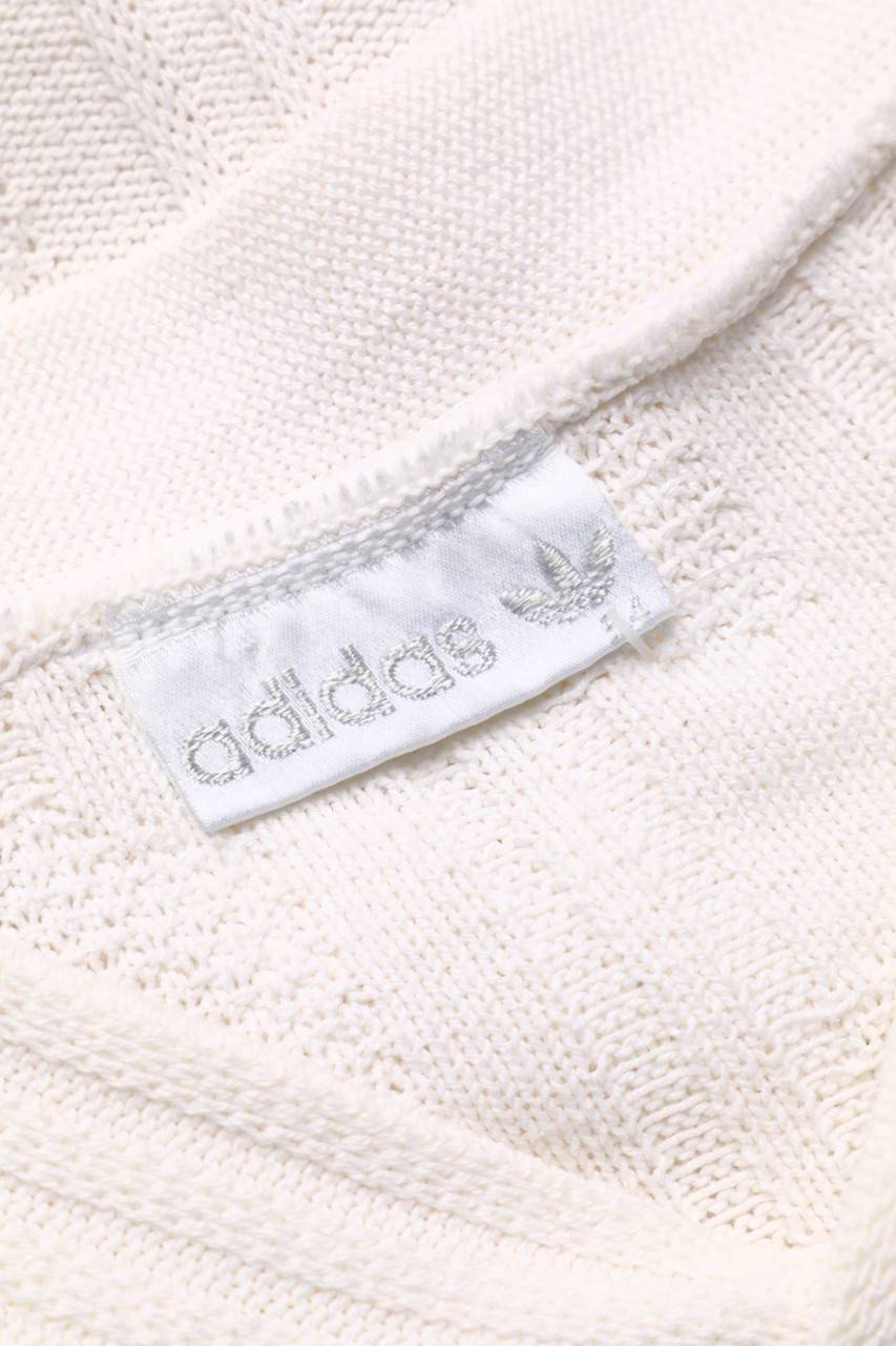 Carou Adidas Vintage-V-Neck-Pullover Mit Logo-Stickerei