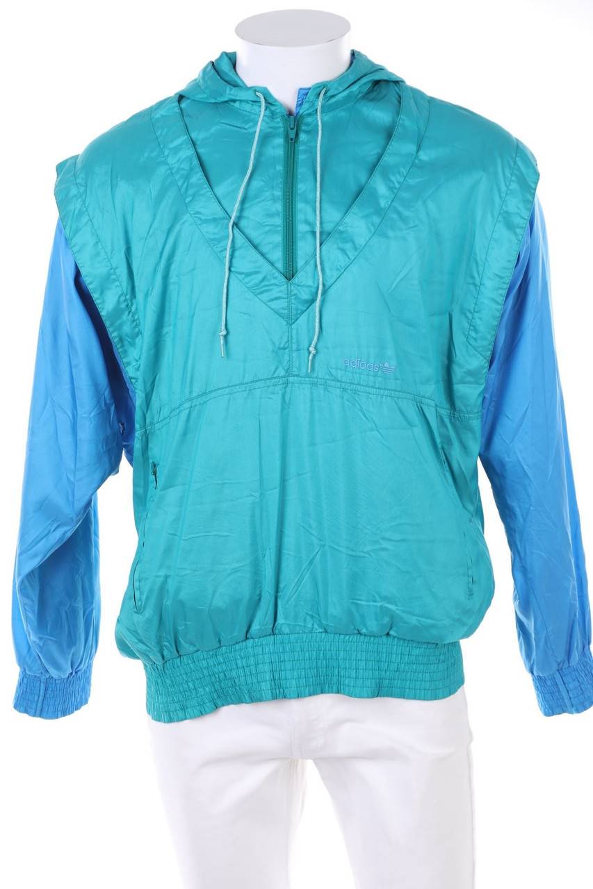 Carou adidas Windbreaker-Jacke im Layer Look mit Logo-Stickerei