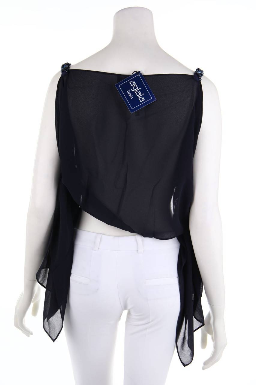 Carou Aglaia Chiffon-Top Mit Schmuckstein-Applikation