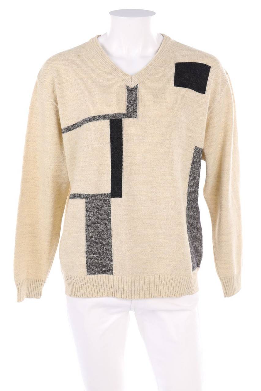 Carou ALLORA BY BOSCH TEXTIL V-Neck-Pullover aus Woll-Mix