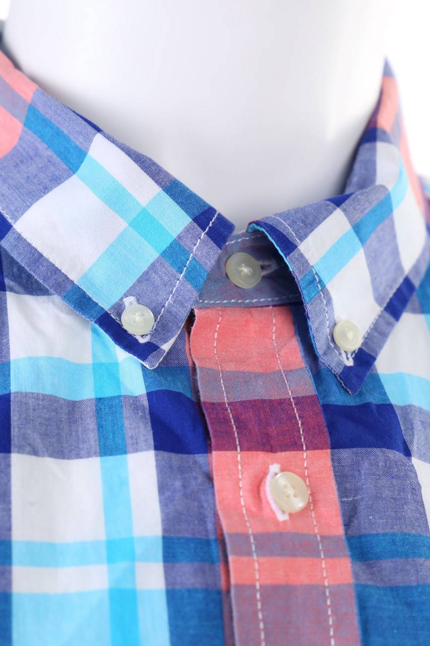 Carou American Eagle Karo-Kurzarm-Hemd Mit Button-down-Kragen
