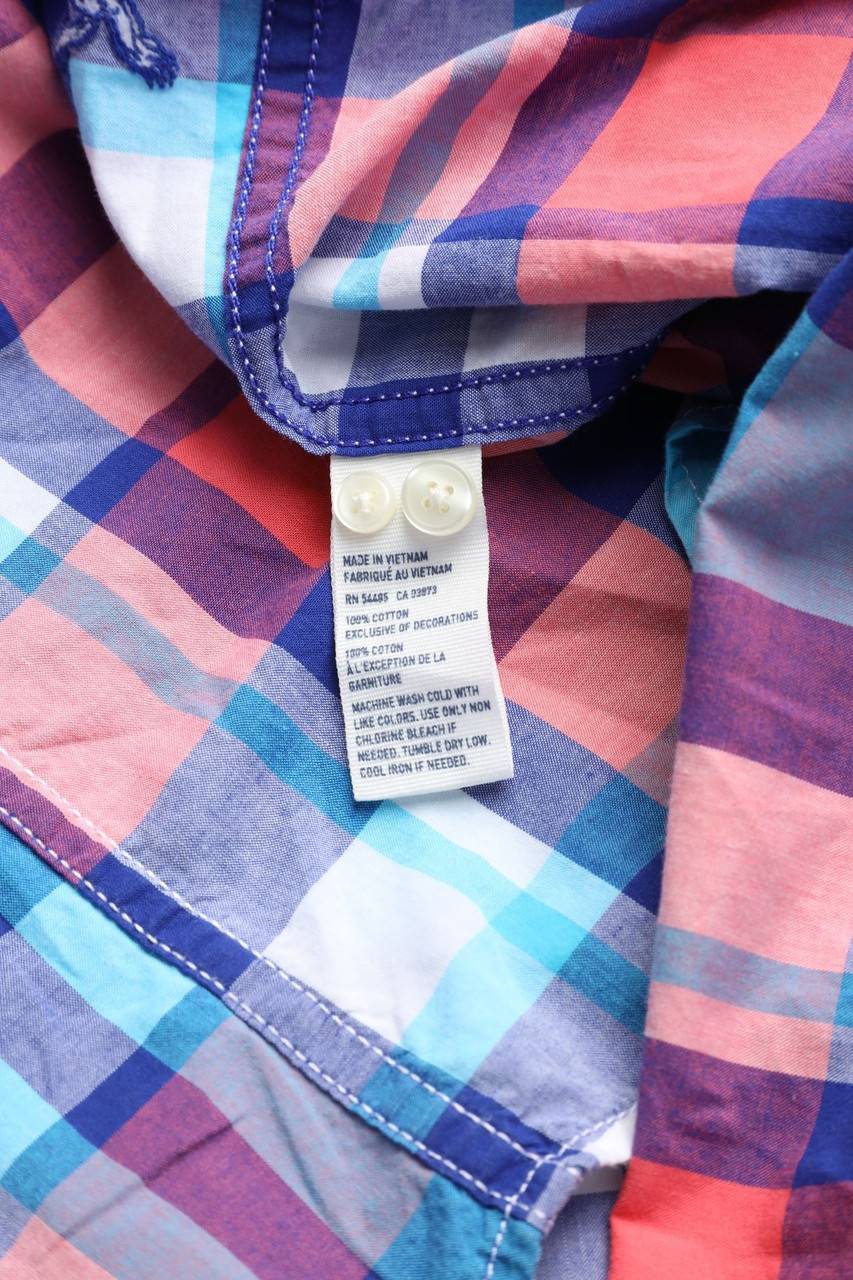 Carou American Eagle Karo-Kurzarm-Hemd Mit Button-down-Kragen