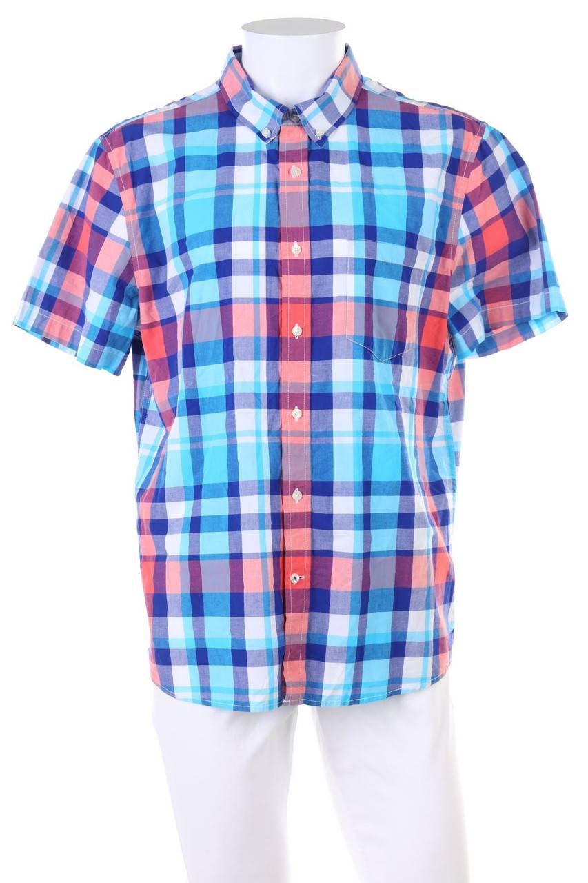 Carou American Eagle Karo-Kurzarm-Hemd mit Button-down-Kragen