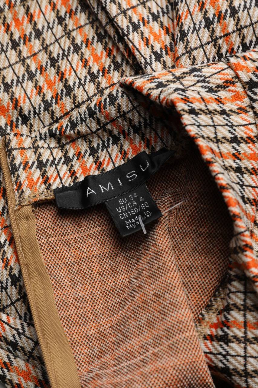 Carou AMISU Cropped-Longsleeve-Shirt Mit Karo-Muster