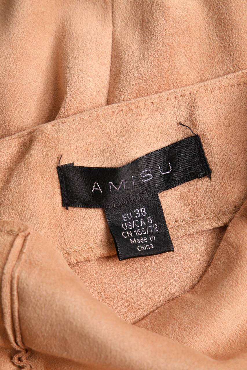 Carou AMISU Hippie-Faux Leather-Mini-Rock Mit Schnürung