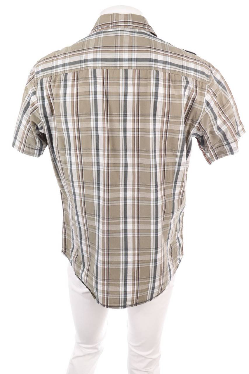 Carou Angelo Litrico C&A Tartan-Kurzarm-Hemd Mit Schulter-Riegeln