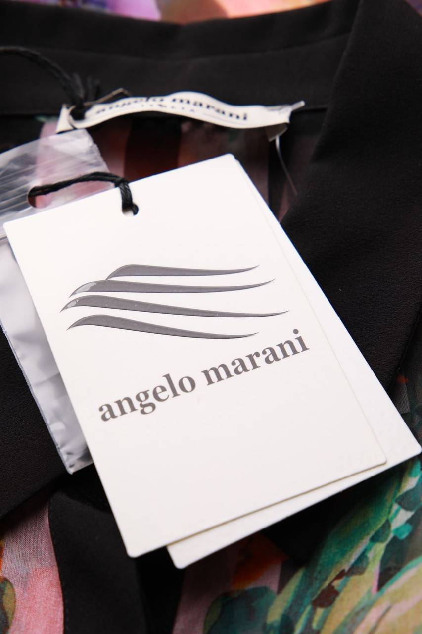 Carou Angelo Marani Seiden-Bluse Mit Floralem Muster