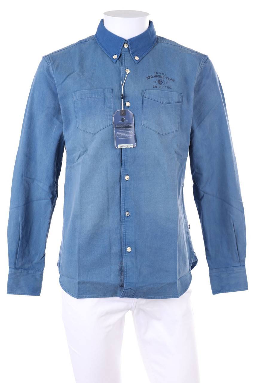Carou ARQUEONAUTAS Button-down-Hemd mit aufgesetzten Taschen