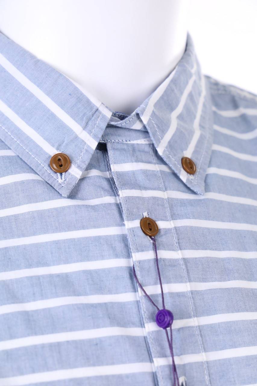 Carou ARQUEONAUTAS Gestreiftes Button-down-Hemd Mit Logo-Print