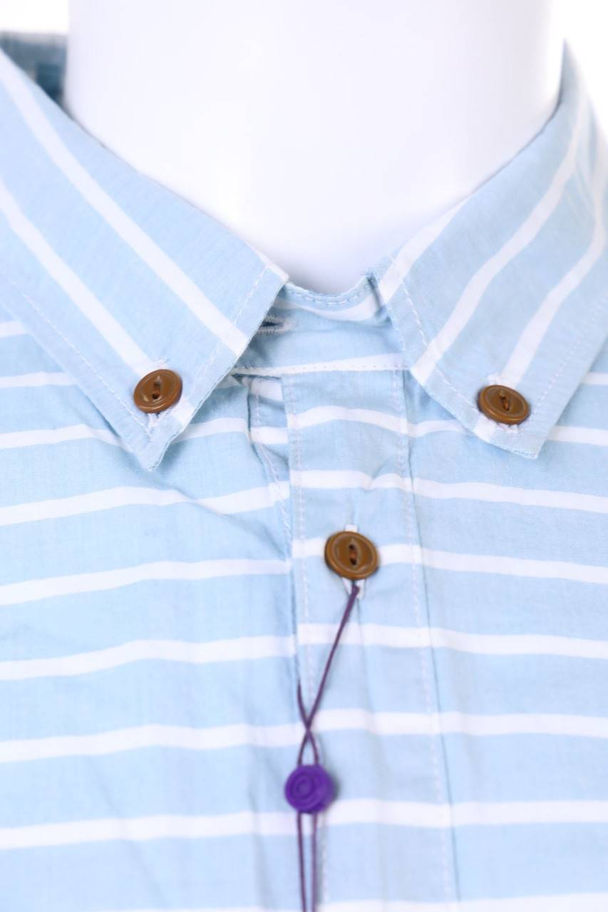 Carou ARQUEONAUTAS Gestreiftes Button-down-Hemd Mit Logo-Print