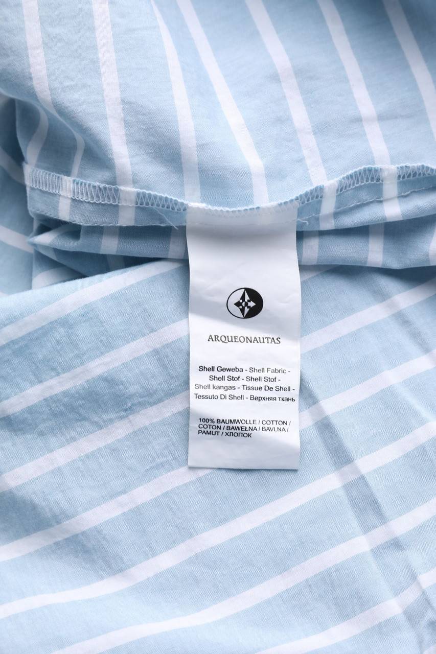 Carou ARQUEONAUTAS Gestreiftes Button-down-Hemd Mit Logo-Print