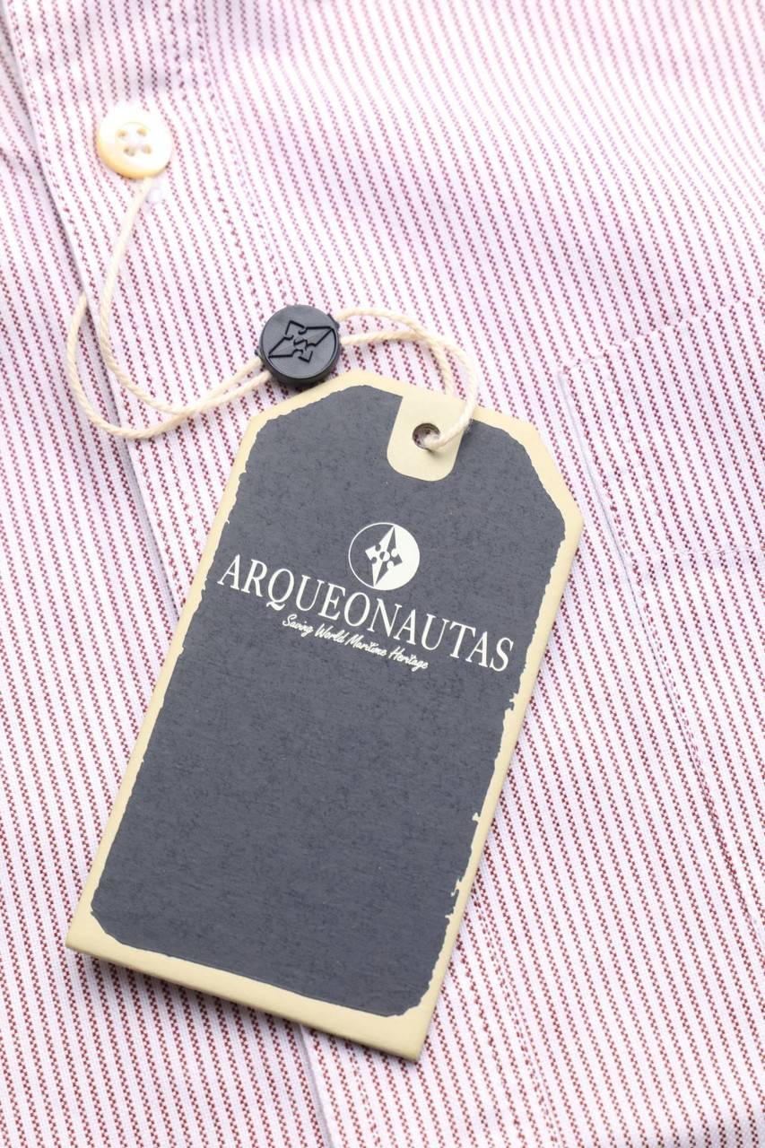 Carou ARQUEONAUTAS Gestreiftes Button-down-Hemd Mit Logo-Stickerei