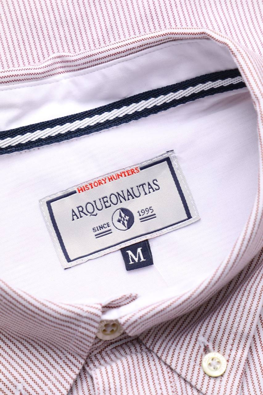 Carou ARQUEONAUTAS Gestreiftes Button-down-Hemd Mit Logo-Stickerei
