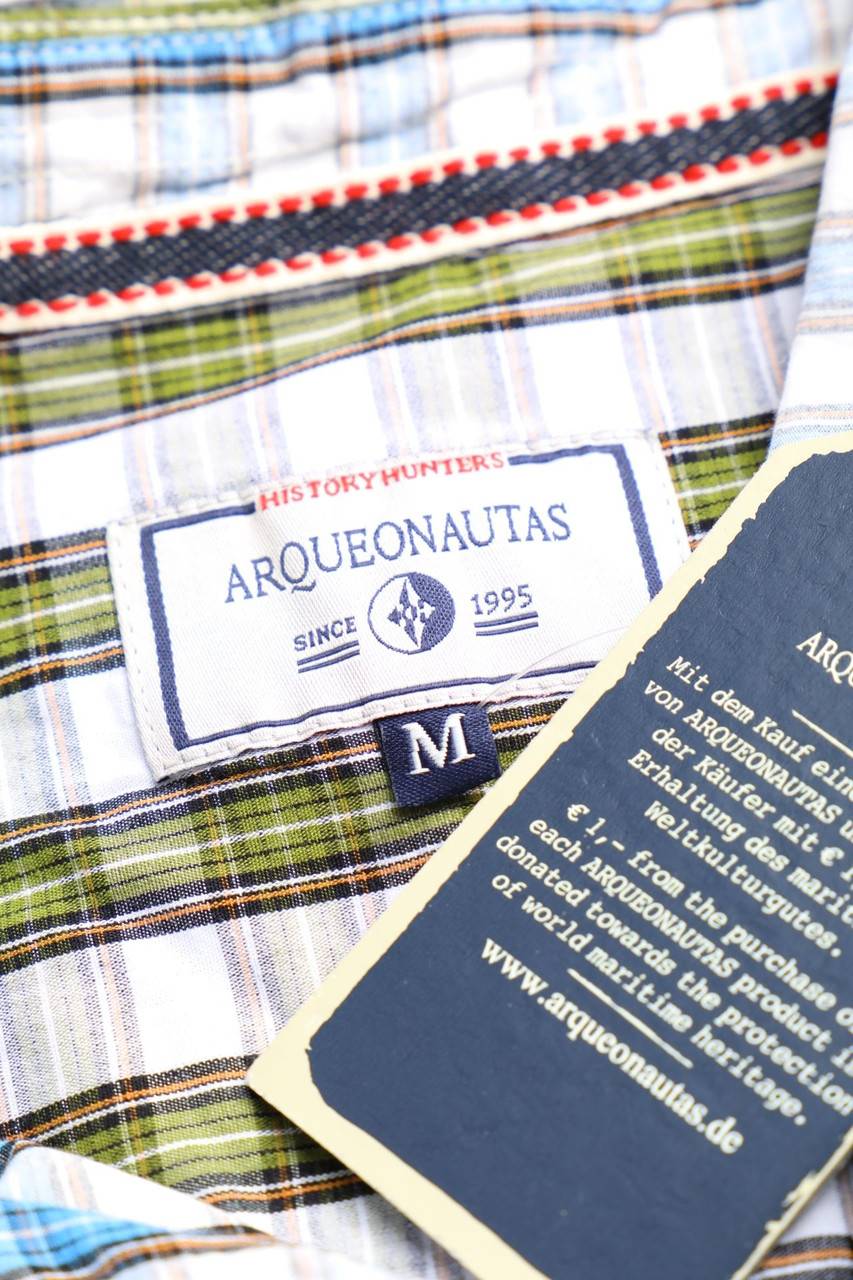 Carou ARQUEONAUTAS Kariertes Button-down-Hemd Mit Logo-Patch