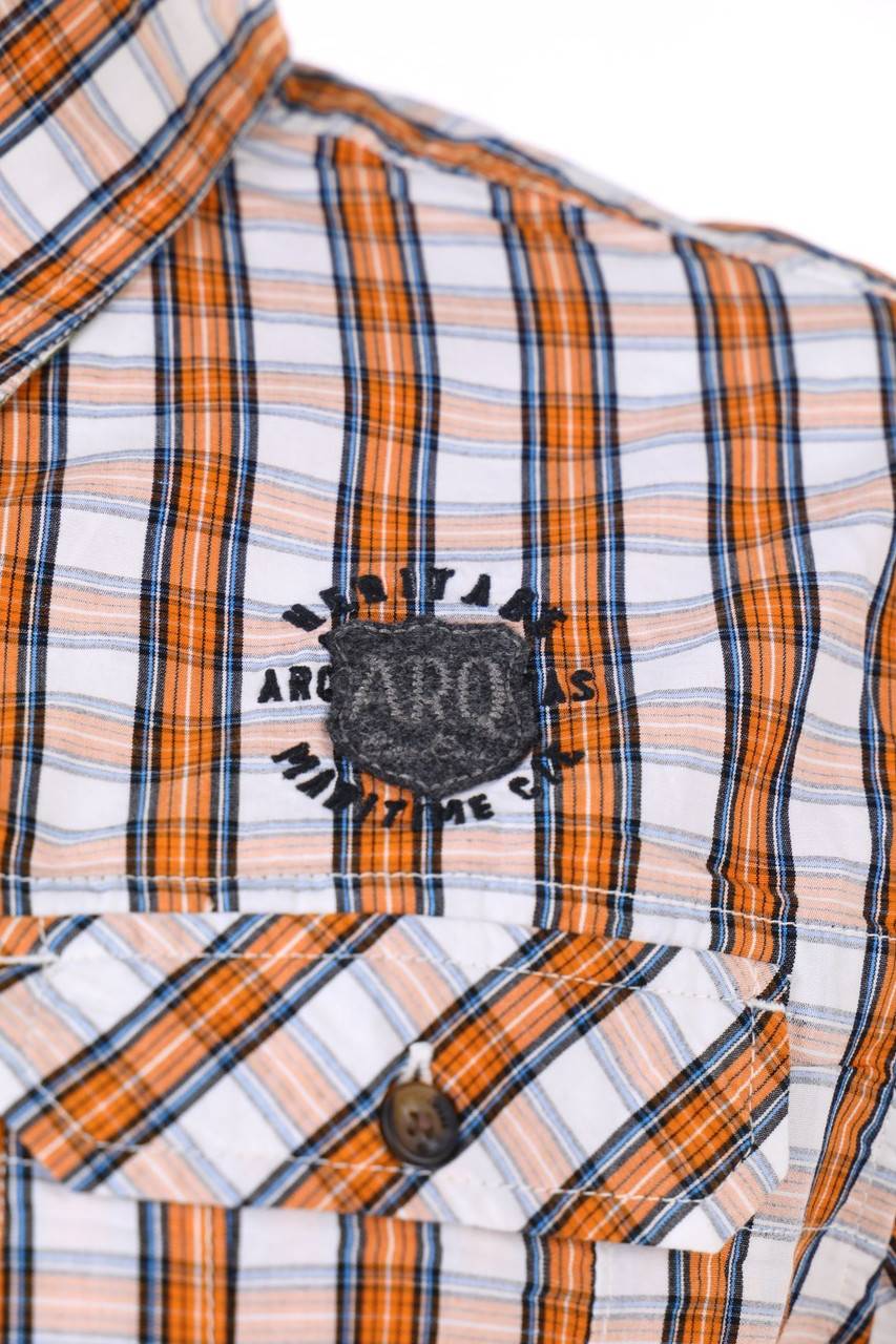 Carou ARQUEONAUTAS Kariertes Button-down-Hemd Mit Logo-Patch