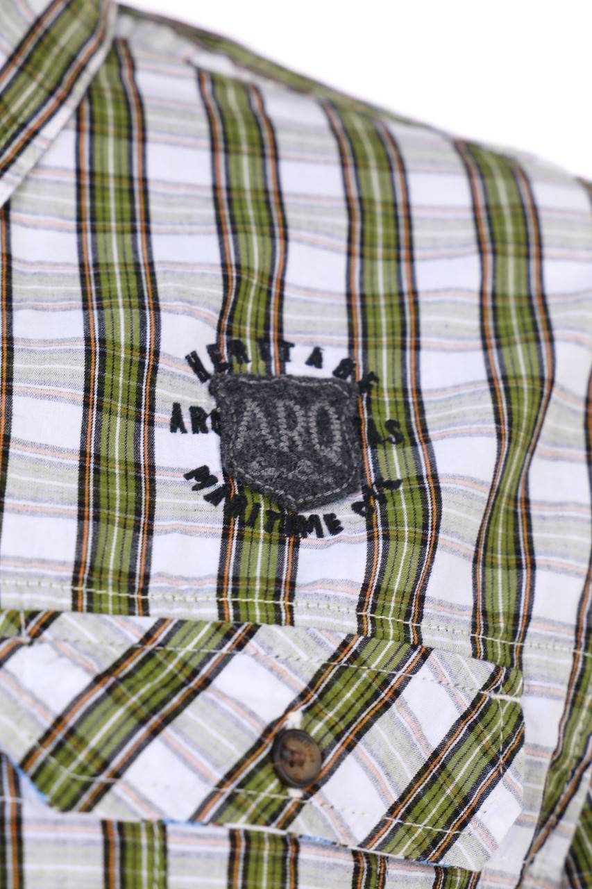 Carou ARQUEONAUTAS Kariertes Button-down-Hemd Mit Logo-Patch