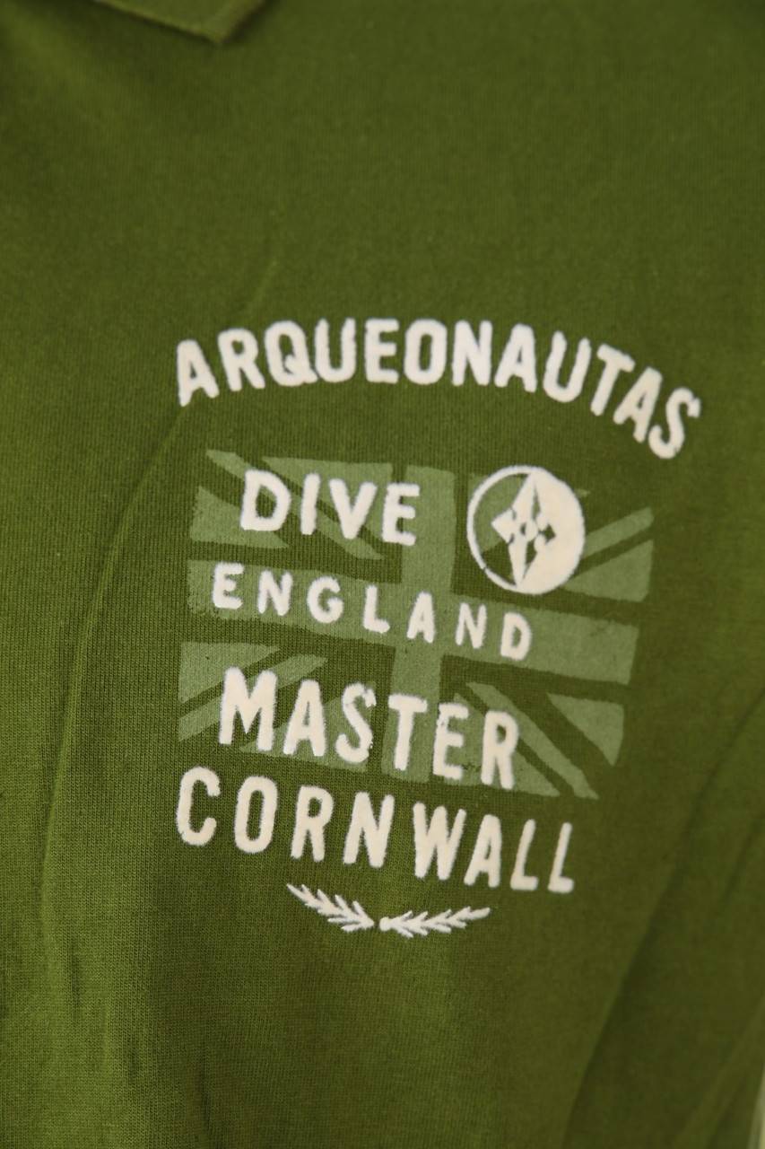 Carou ARQUEONAUTAS Longsleeve-Poloshirt Mit Logo-Print