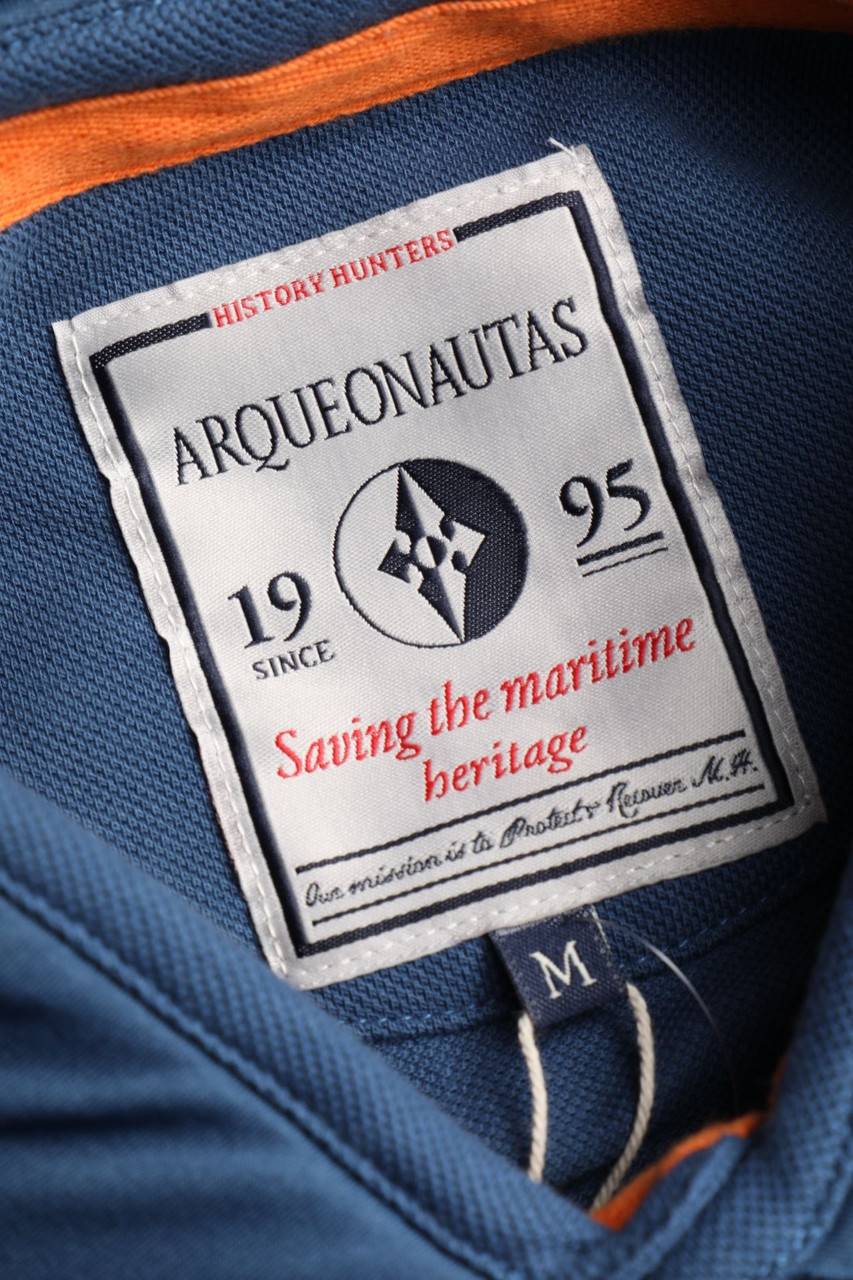Carou ARQUEONAUTAS Longsleeve-Poloshirt Mit Logo-Stickerei