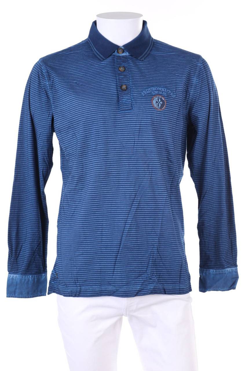 Carou ARQUEONAUTAS Longsleeve-Poloshirt mit Streifen