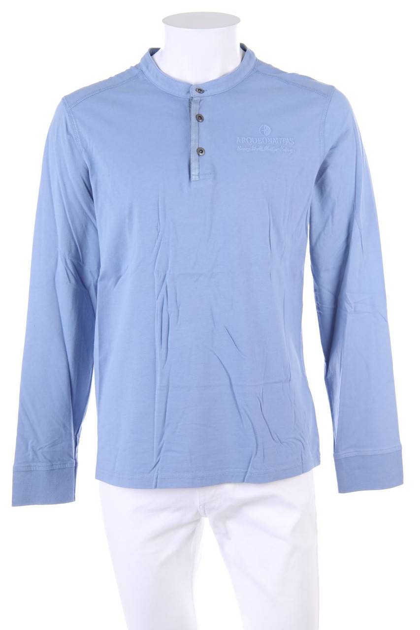 Carou ARQUEONAUTAS Longsleeve-Shirt mit Logo-Stickerei aus Baumwolle