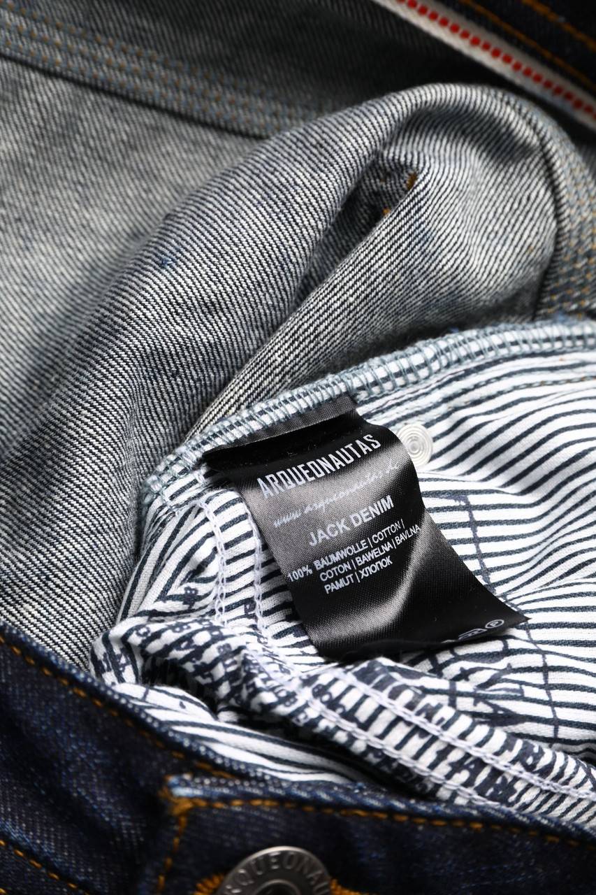 Carou ARQUEONAUTAS Used Look Straight Cut Jeans Mit Logo-Stickerei Aus Baumwolle