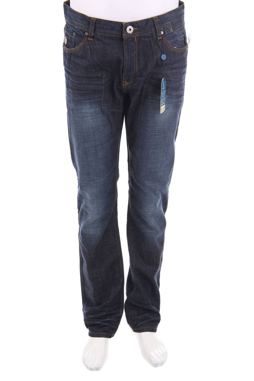 Carou ARQUEONAUTAS Used Look Straight Cut Jeans mit Logo-Stickerei aus Baumwolle