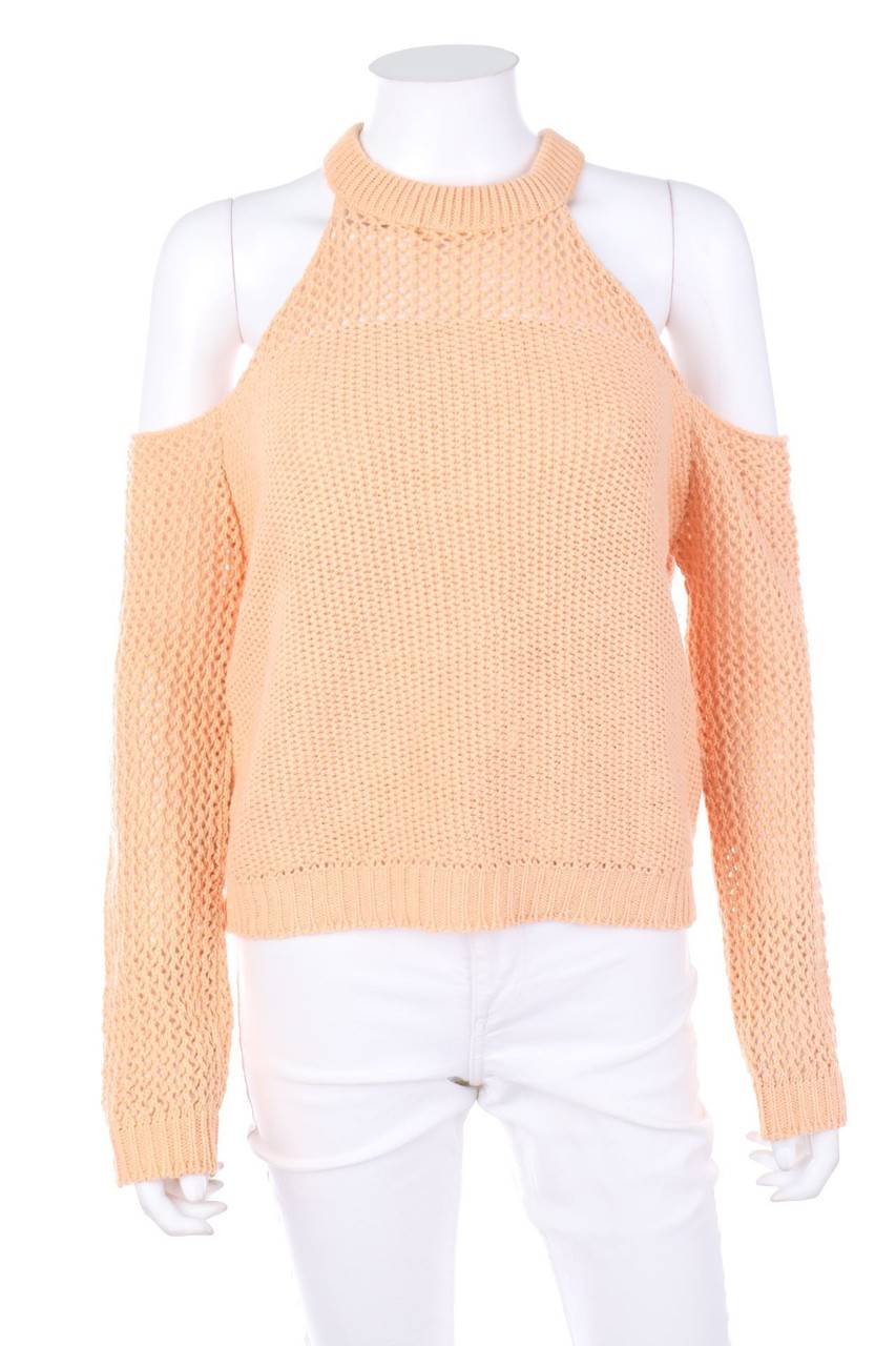 Carou asos Cold-Shoulder-Strick-Pullover mit Lochstrick-Details
