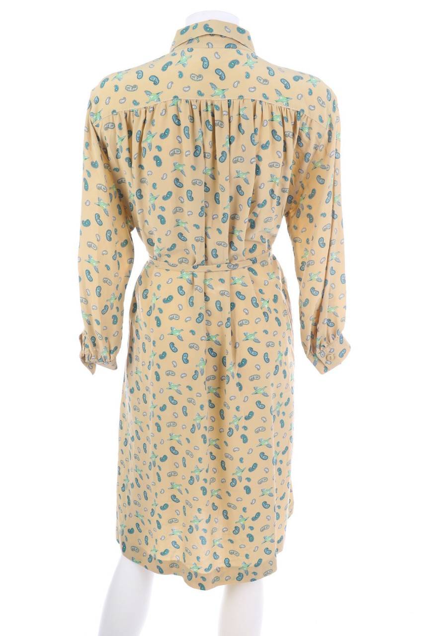 Carou Atelier Goldner Schnitt Midikleid Mit Paisley-Print