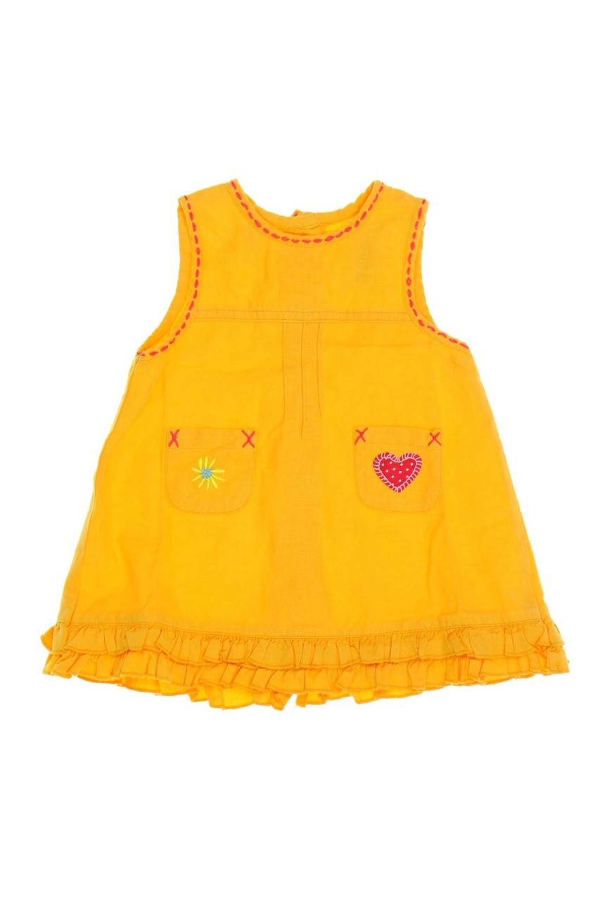 Carou BABY CLUB C&A Kleid mit Leinen mit Stickereien