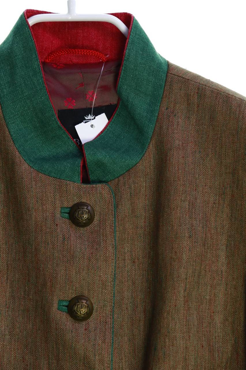 Carou BAUER POUR FEMME Trachten-Jacke Aus Leinen Im Trachten-Stil