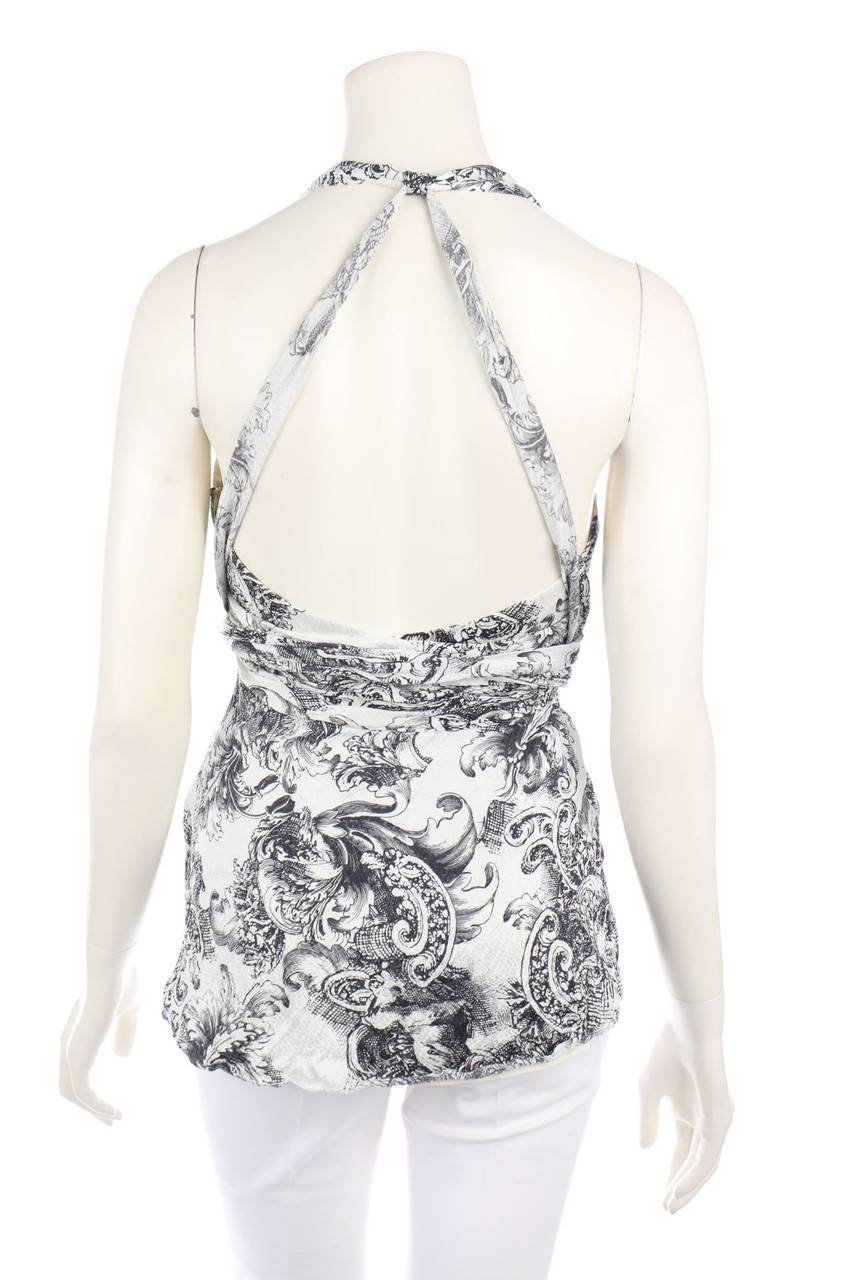 Carou BCBG MAXAZRIA Neckholder-Seiden-Bluse Mit Floralem Muster