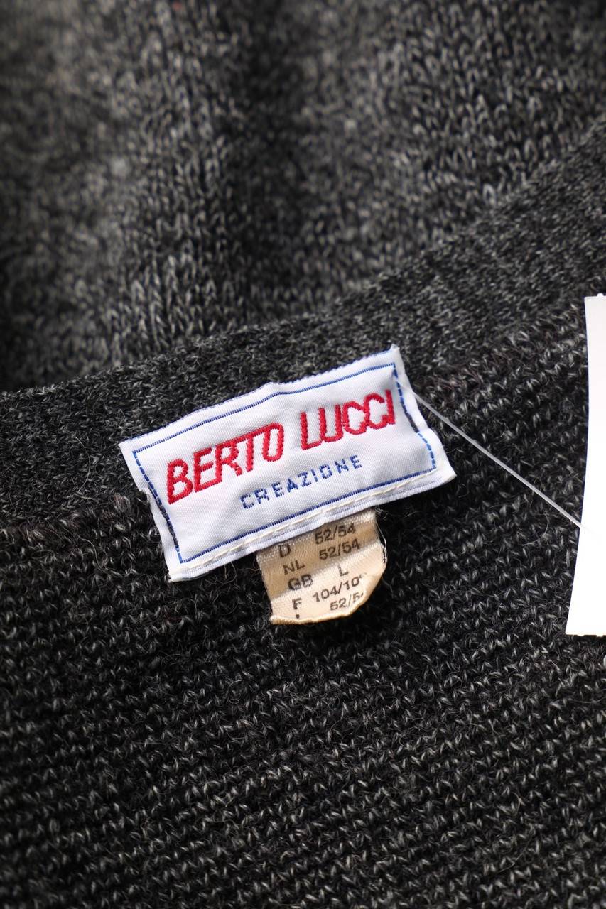 Carou BERTO LUCCI Cardigan Aus Woll-Mix Mit Streifen
