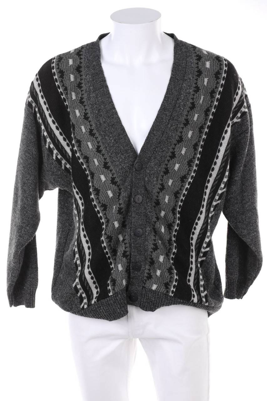 Carou BERTO LUCCI Cardigan aus Woll-Mix mit Streifen