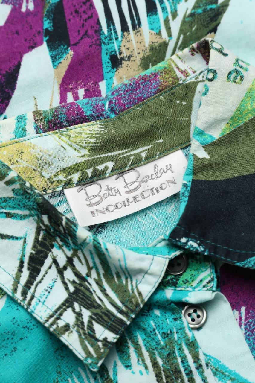 Carou Betty Barclay Vintage-Hemd-Bluse Mit Kurzem Ärmel