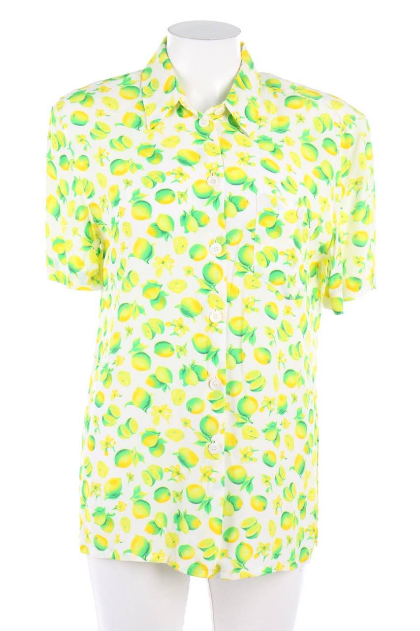 Carou Betty Barclay Vintage-Hemd-Bluse mit kurzem Ärmel