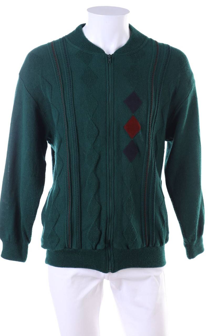 Carou BEXLEYS Zipper-Cardigan mit geometrischem Muster