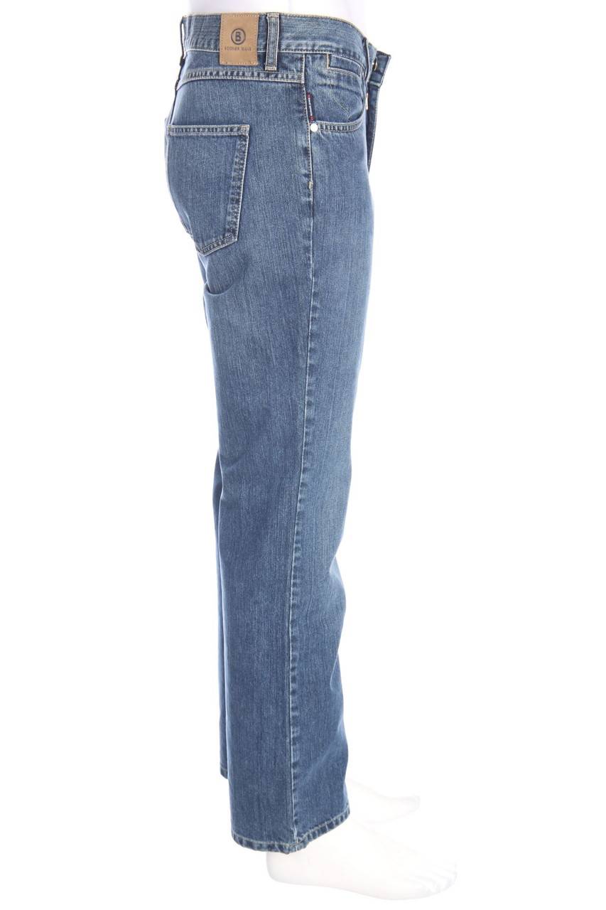 Carou BOGNER JEANS Used Look Straight Cut Jeans Mit Logo-Patch