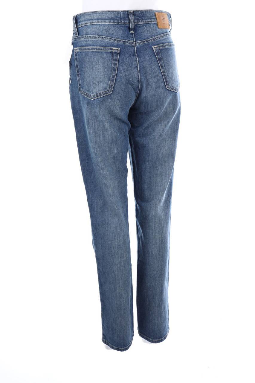 Carou BOGNER Used Look Straight Cut Jeans Mit Logo-Patch
