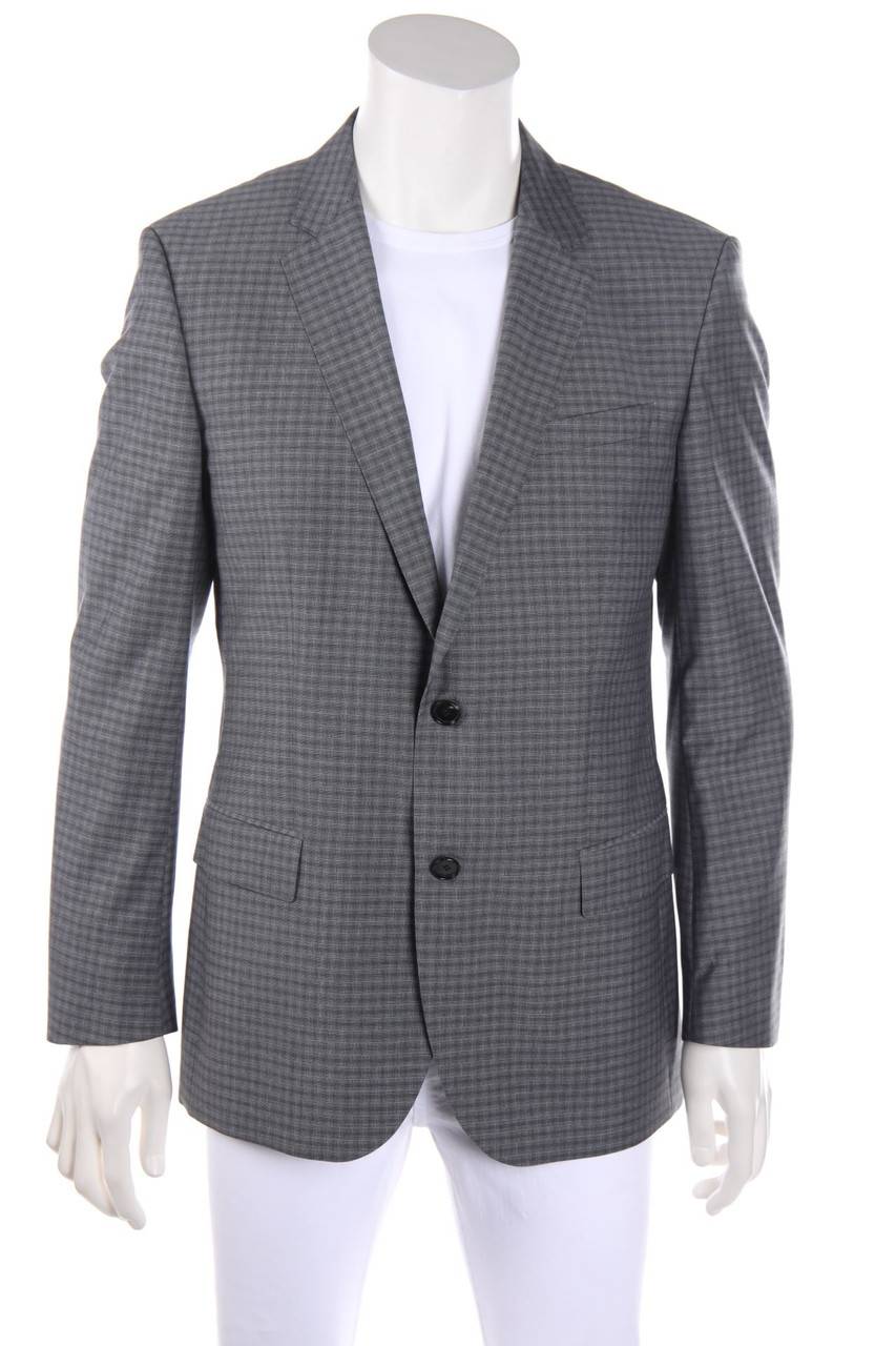 Carou BOSS HUGO BOSS Schurwoll-Sakko mit Karo-Muster