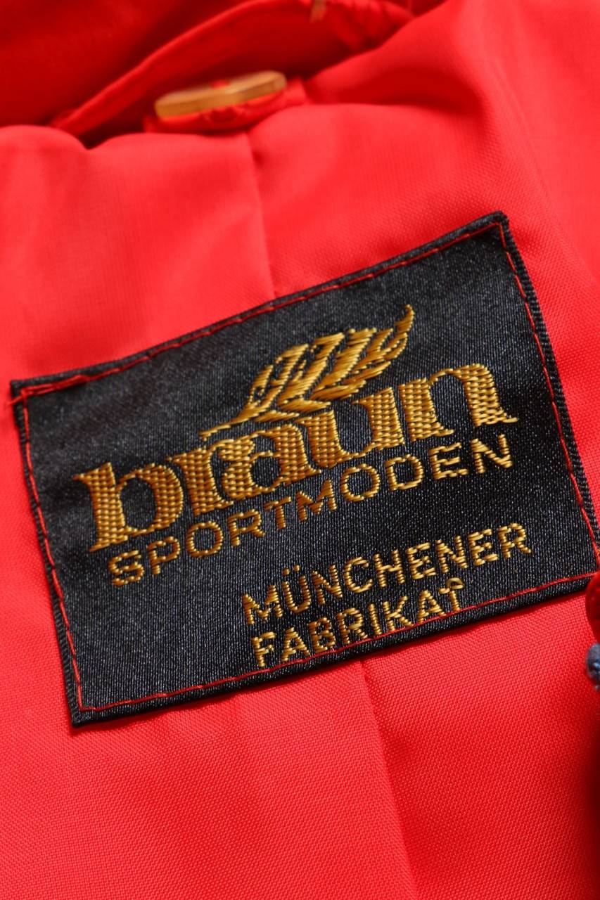 Carou Braun SPORTMODEN 70s-Vintage-Jacke Mit Viskose