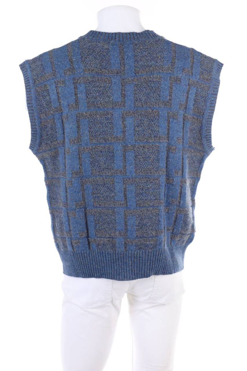 Carou Breidhof V-Neck-Pullover Aus Schurwoll-Mix Mit Leinen