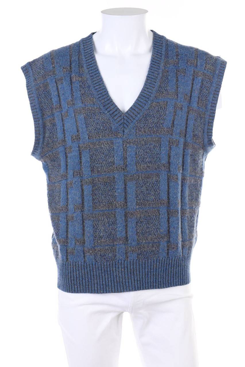 Carou breidhof V-Neck-Pullover aus Schurwoll-Mix mit Leinen