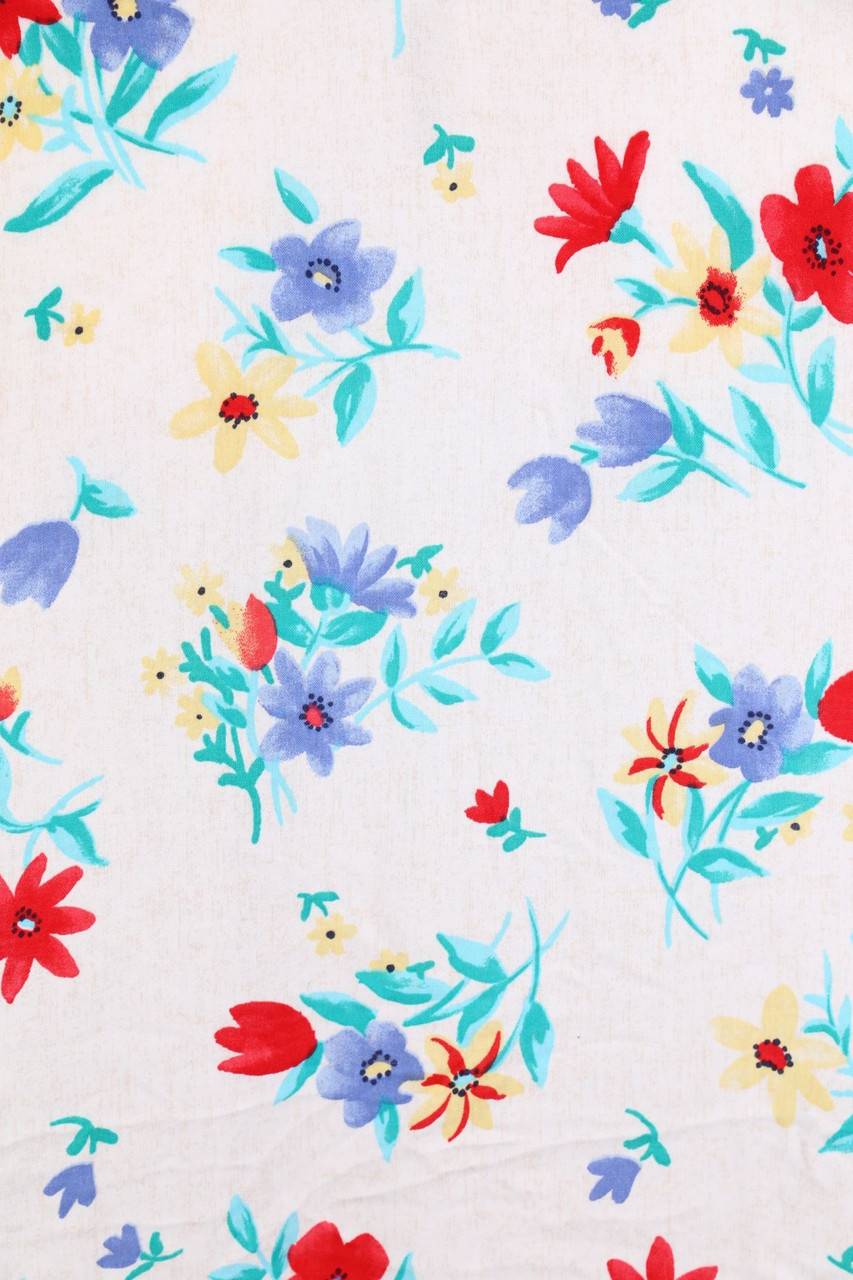 Carou C&A Print-Vintage-Hemd-Bluse Mit Kurzem Ärmel