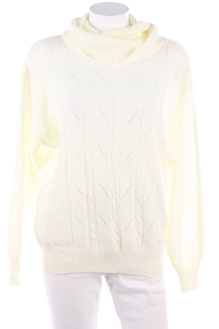 Carou C&A Vintage-Strick-Pullover mit Lochstrick-Details