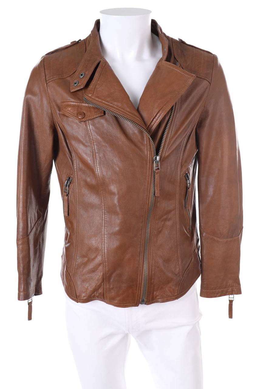 Carou C&A Vintage Style-Lederjacke mit Schulter-Riegeln