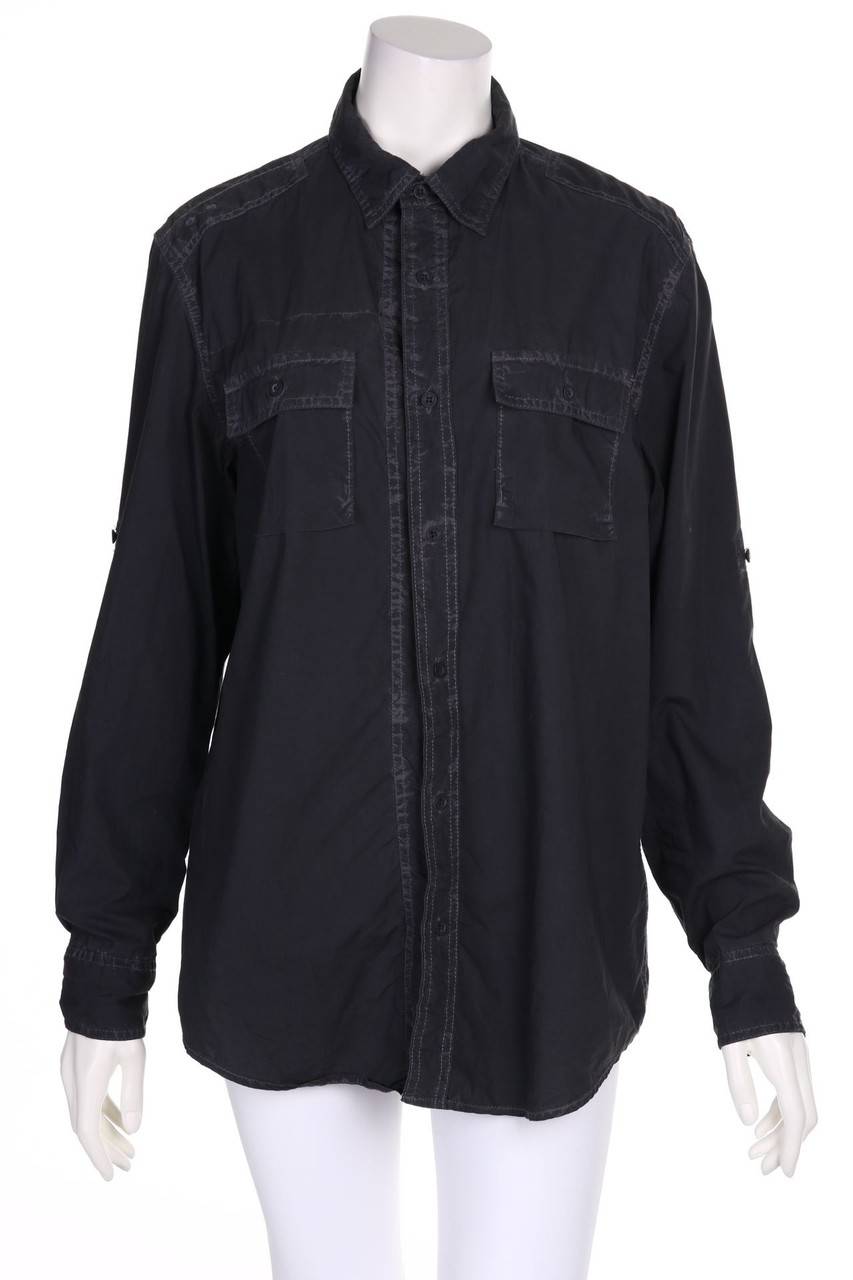 Carou Calvin Klein Hemd-Bluse aus Baumwolle mit aufgesetzten Taschen