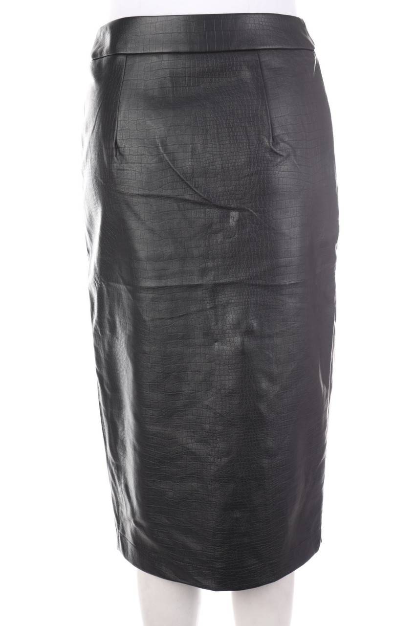 Carou CAMAÏEU Midi-Faux Leather-Rock Mit Animal-Print